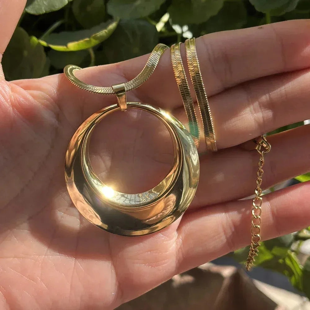 Colar Linear Gold Minimal Banhado a Ouro 18K