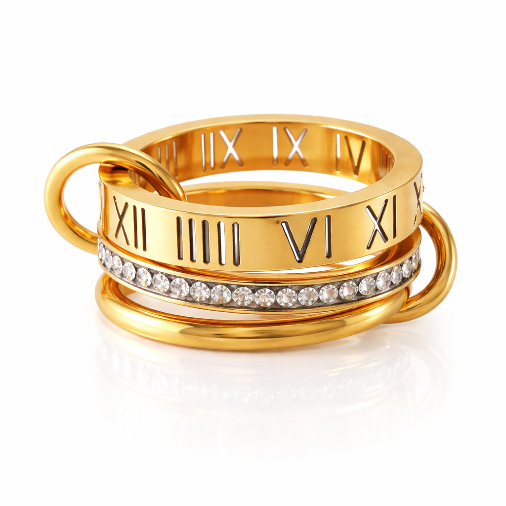 Anel Aurora Romano Banhado a Ouro 18k
