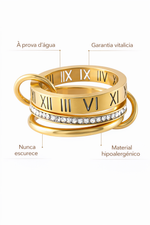Anel Aurora Romano Banhado a Ouro 18k