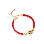 Pulseira Elos Entrelaçados Romano Ouro 18K Feminina