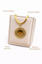 Colar Raio de Sol Minimal Banhado a Ouro 18K