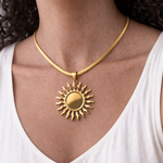 Colar Raio de Sol Minimal Banhado a Ouro 18K