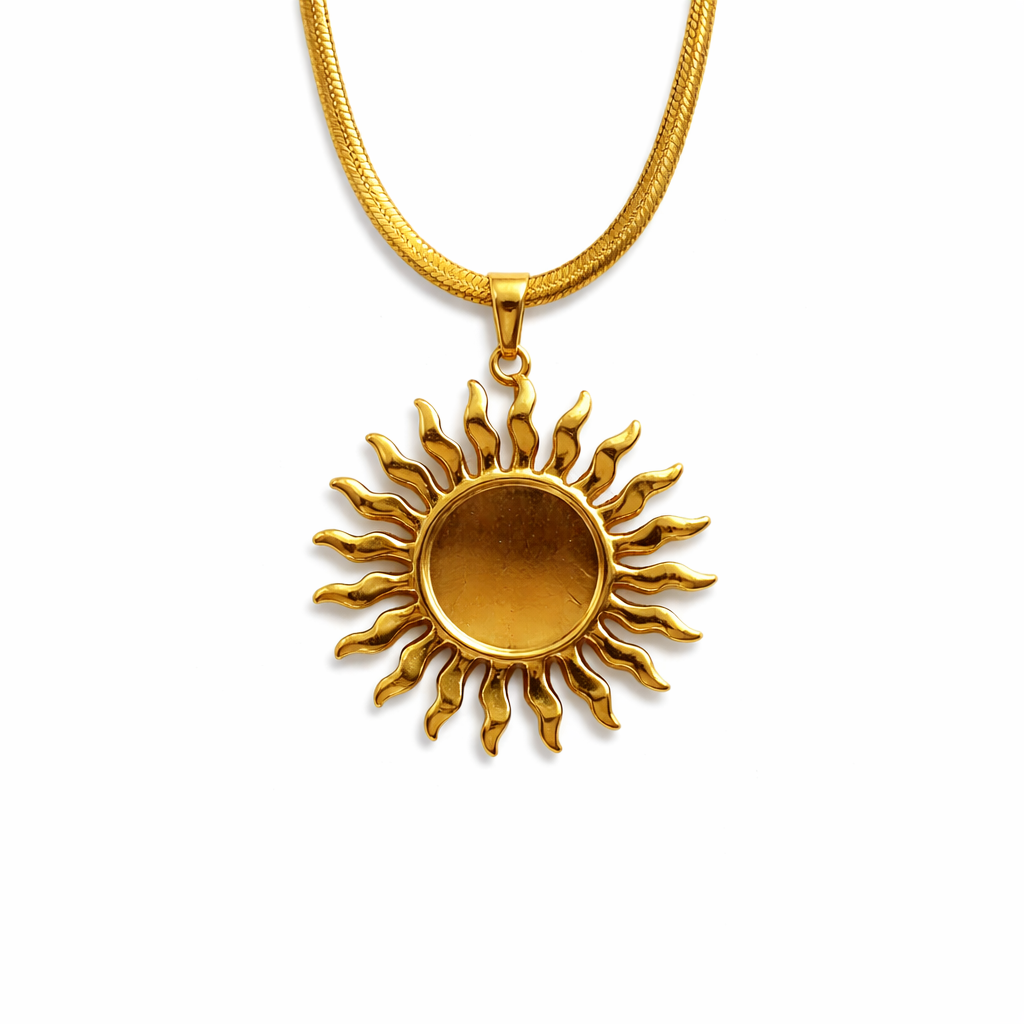 Colar Raio de Sol Minimal Banhado a Ouro 18K