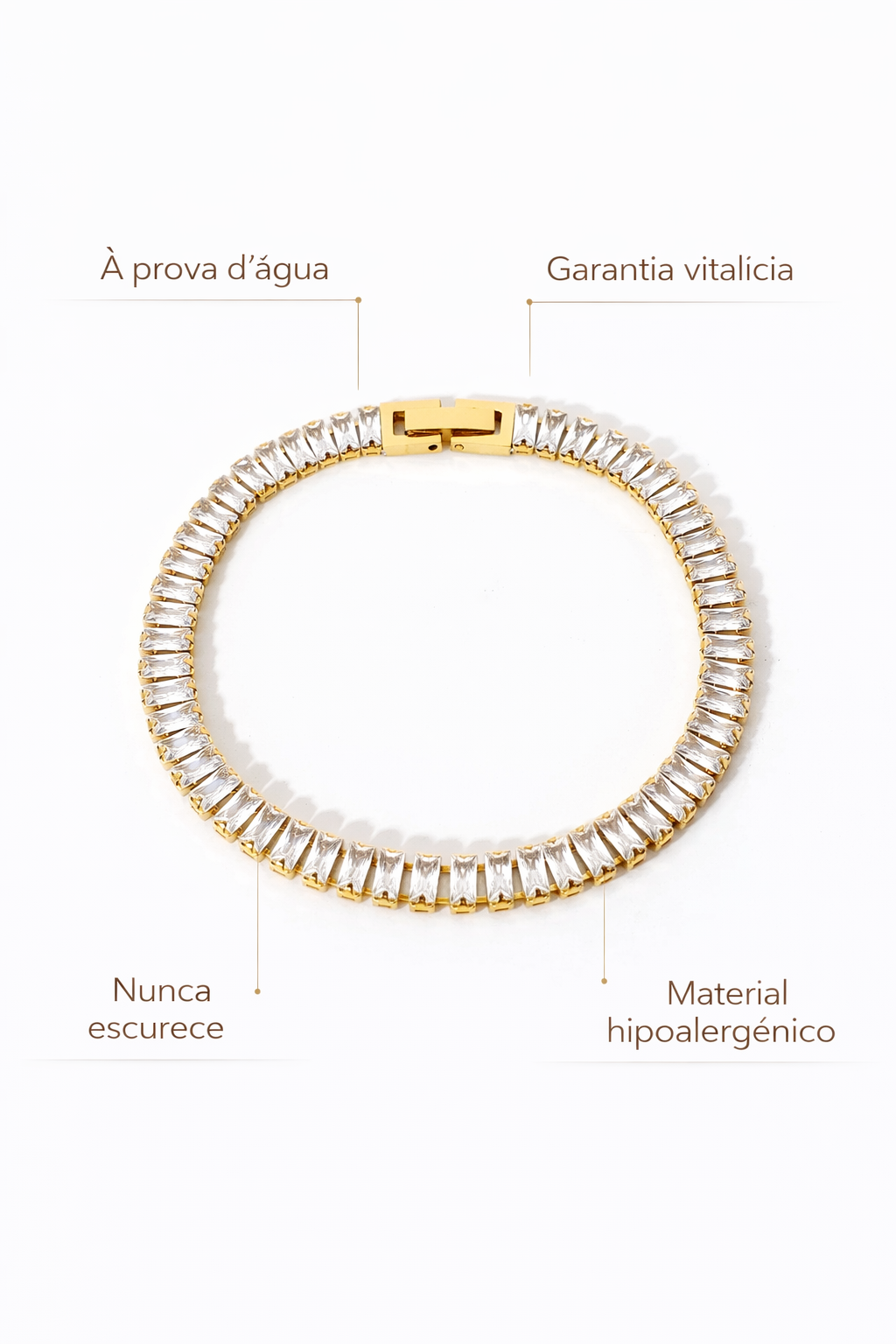 Bracelete Estrelas Geométricas Ouro 18K Feminino