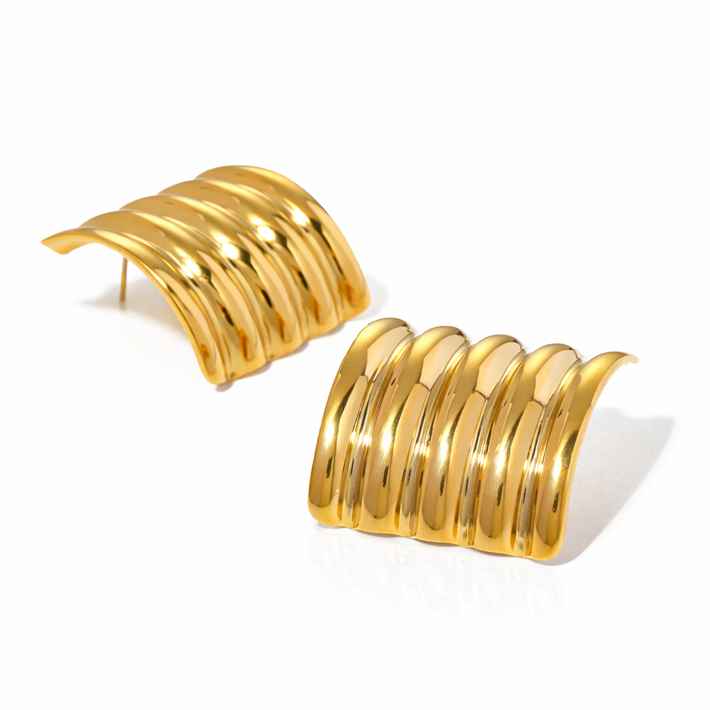 Brincos Celeste Banhado a ouro 18k