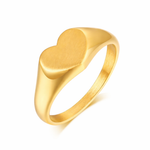 Anel Bubble Coração Banhado a Ouro 18K