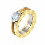 Anel Algarismos RomanosBanhado a Ouro 18K