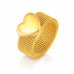 Anel Luxor Coração Feminino Ouro 18k Banhado