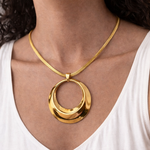 Colar Linear Gold Minimal Banhado a Ouro 18K