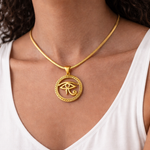 Colar Olho de Hórus Minimal Banhado a Ouro 18K