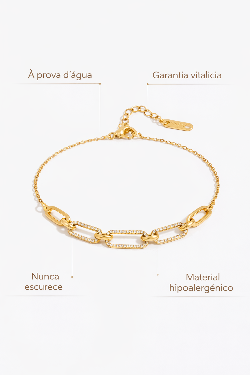 Pulseira Galaxy Feminino Ouro 18K