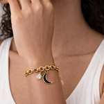 Bracelete Lua Banhado a Ouro 18K