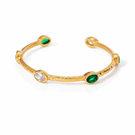 Bracelete Elegora Cravejado Banhado a Ouro 18K
