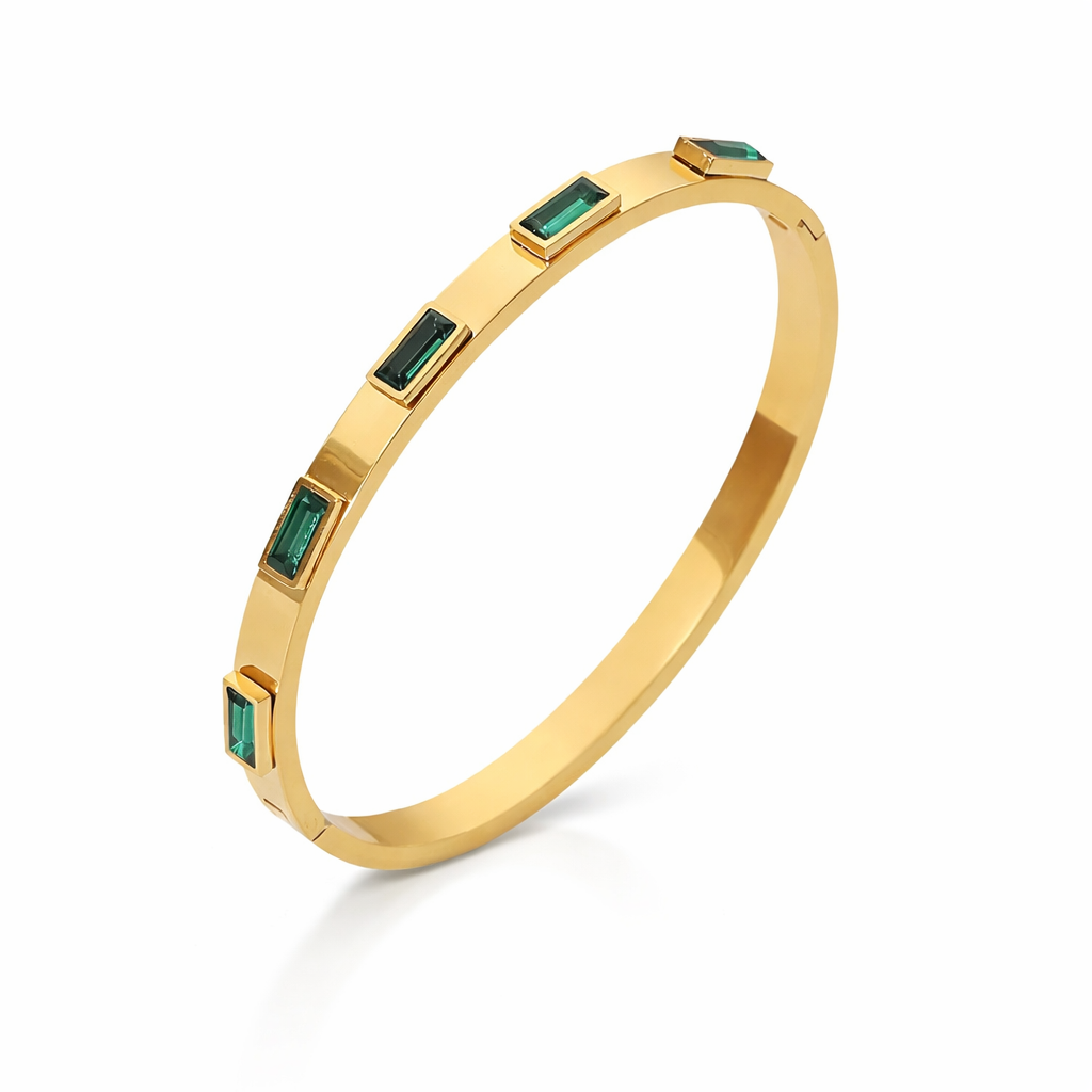 Bracelete Celestial Cravejado Feminino Banhado a Ouro 18K
