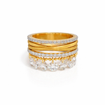 Anel Orbit Constelação Banhado a Ouro 18k Premium