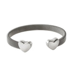 Bracelete Mesh Corações Banhado a Ouro 18K