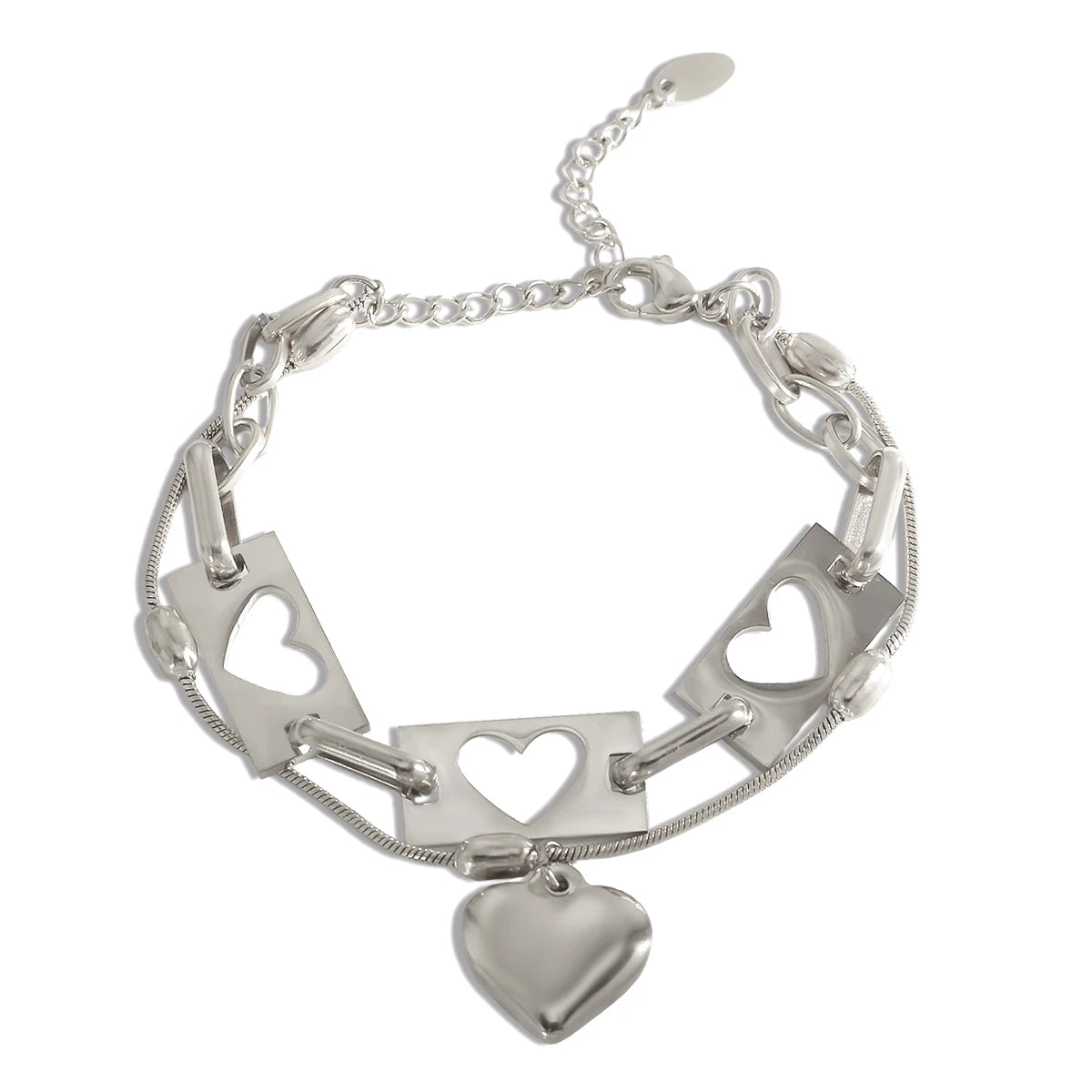 Bracelete Astral Coração Feminino Ouro 18K