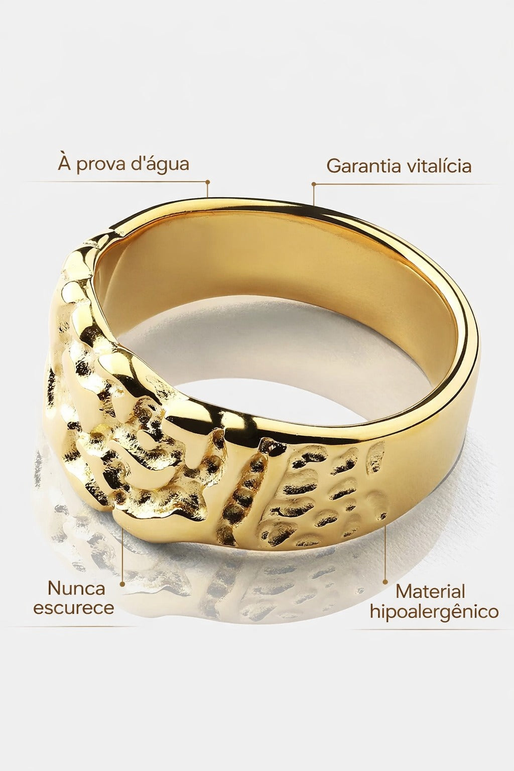 Anel Royale Banhado a Ouro 18k Feminino