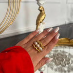 Anel Bubble Ring Banhado a Ouro 18K