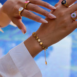 Bracelete Estrelas Delicadas Banhado em Ouro 18K