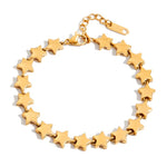 Bracelete Estrelas Delicadas Banhado em Ouro 18K