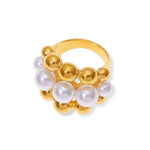Anel Bubble Ring Banhado a Ouro 18K
