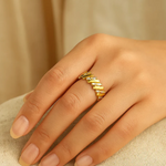 Anel Imperiale Banhado a Ouro 18K