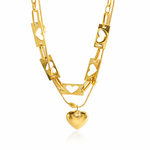 Colar Astral Coração Feminino Ouro 18K