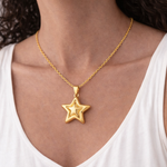 Colar Delicatta Estrela do Mar Banhado a Ouro 18K