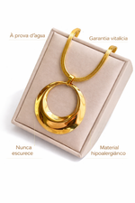 Colar Linear Gold Minimal Banhado a Ouro 18K