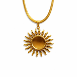 Colar Raio de Sol Minimal Banhado a Ouro 18K