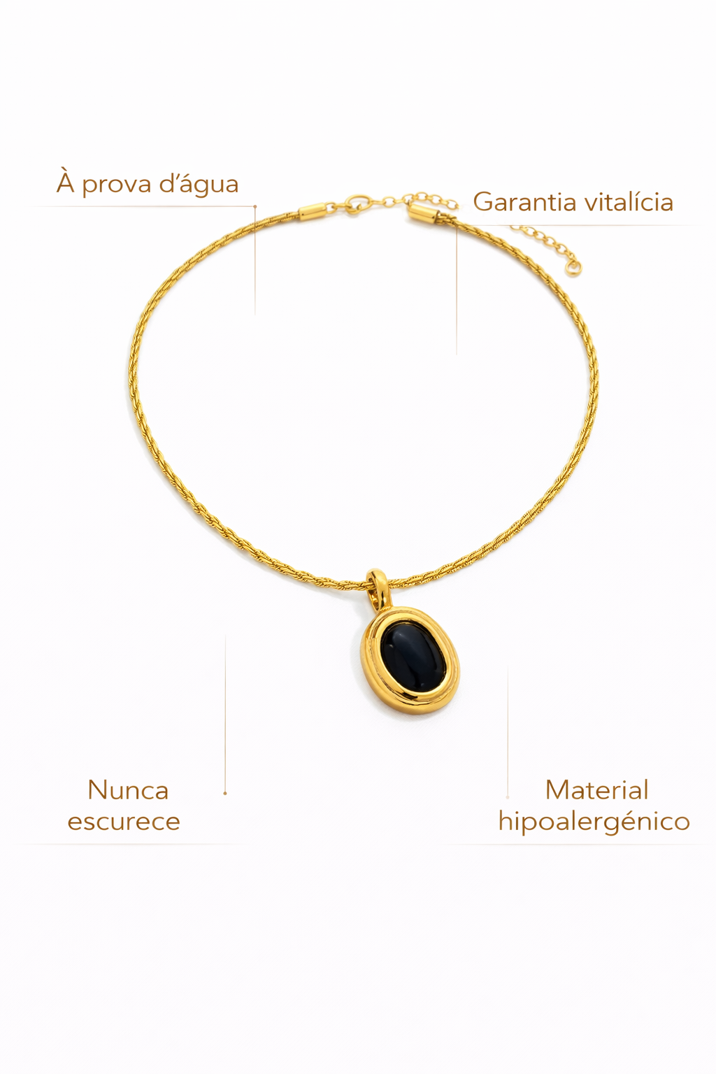Colar Orvalho Banhado a Ouro 18K