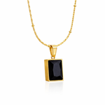 Colar Magnifique Gold Quadrado Banhado a Ouro 18K