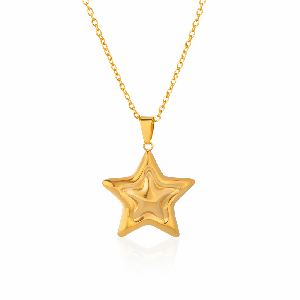 Colar Delicatta Estrela do Mar Banhado a Ouro 18K