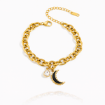 Bracelete Lua Banhado a Ouro 18K