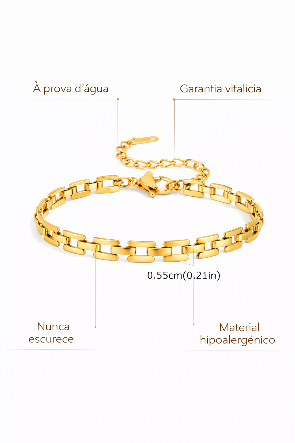 Bracelete Night Sky Banhado em Ouro 18K