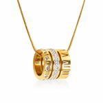 Colar Triplo AroRomano Banhado em Ouro 18k