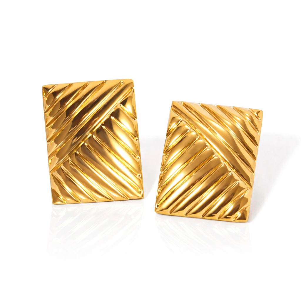 Brincos Orbit Stars Banhado a ouro 18k