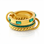 Anel Noble Banhado a Ouro 18k Premium