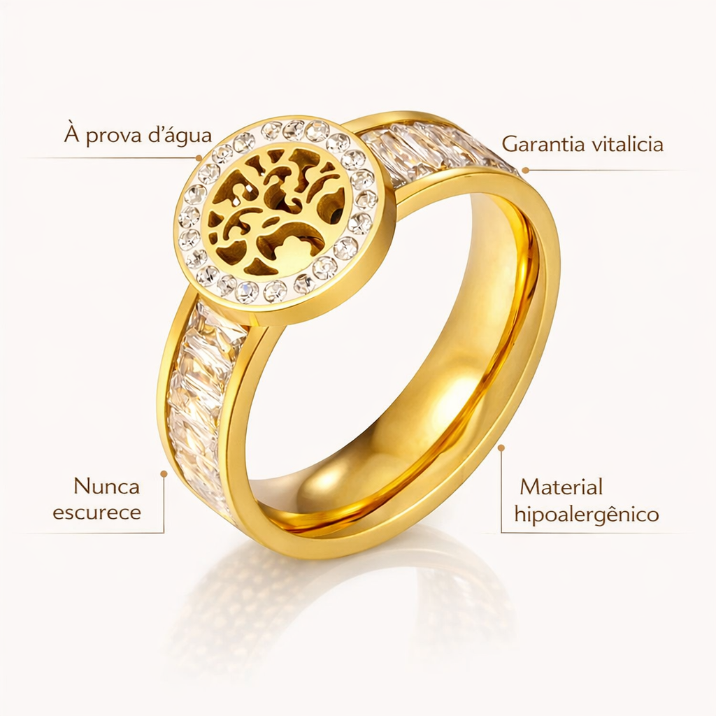 Anel Serena Banhado a Ouro 18k Feminino
