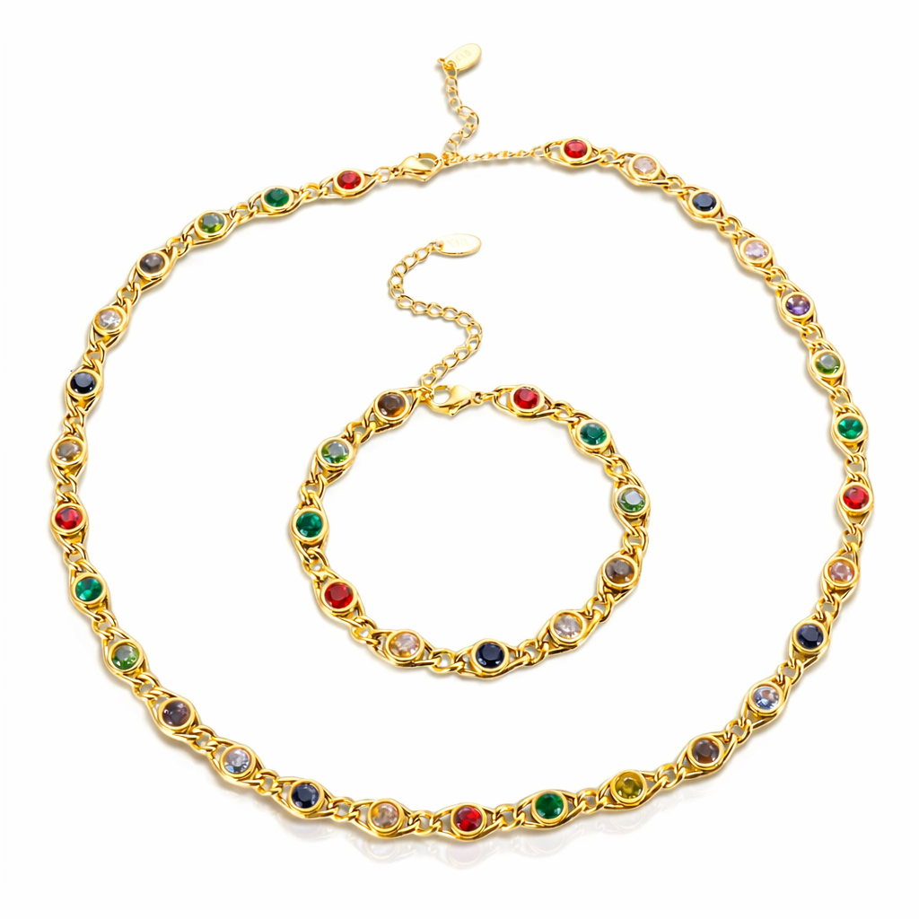 Conjunto Astral Banhado em Ouro 18k