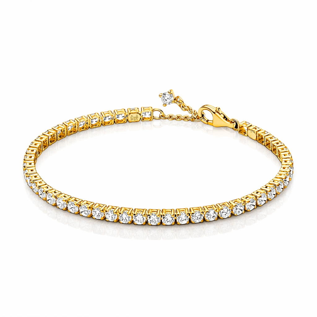 Bracelete Feminino Estrelado Banhado em Ouro 18K
