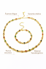 Conjunto Astral Banhado em Ouro 18k