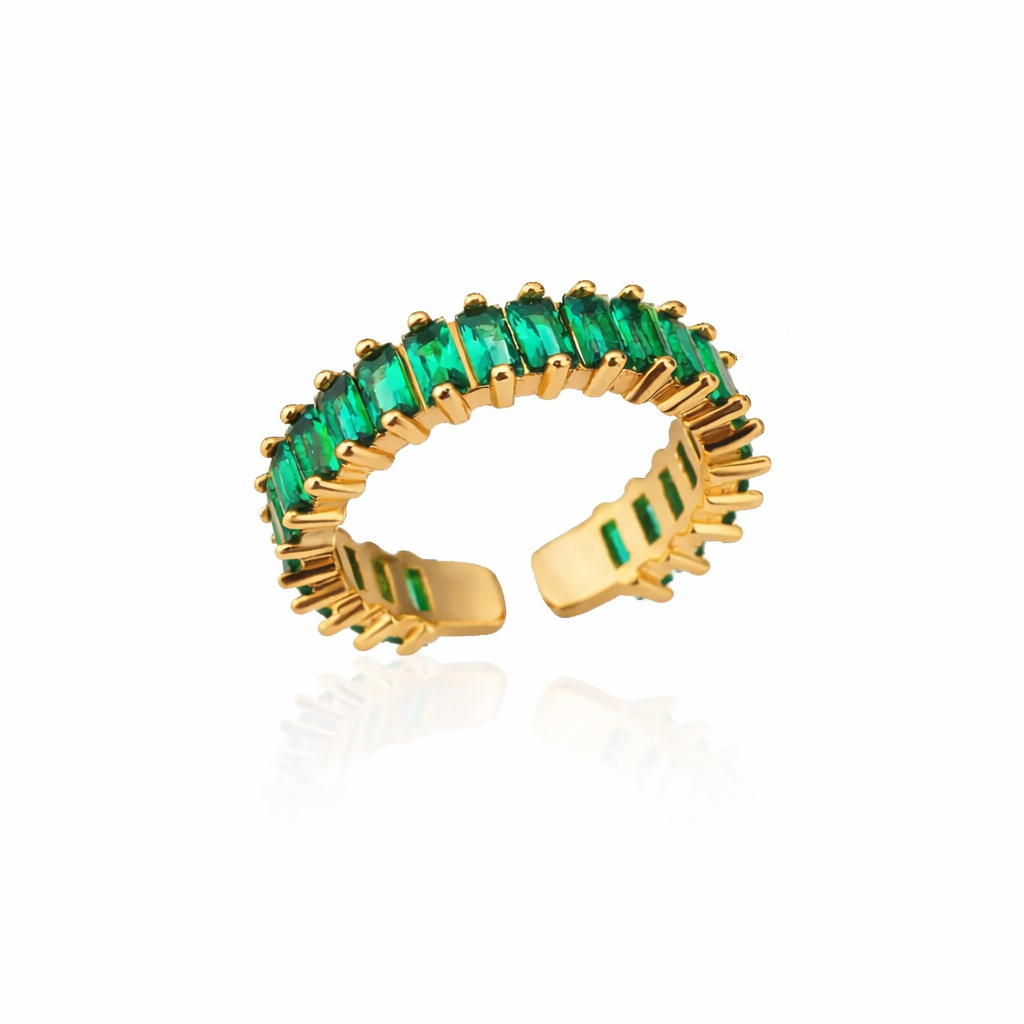 Anel Douré ZircãoBanhado a Ouro 18k