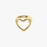 Anel Amélia Coração Luxo Banhado em Ouro 18k