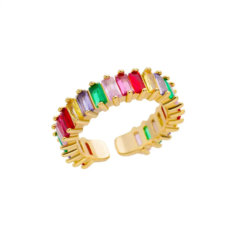 Anel Douré ZircãoBanhado a Ouro 18k