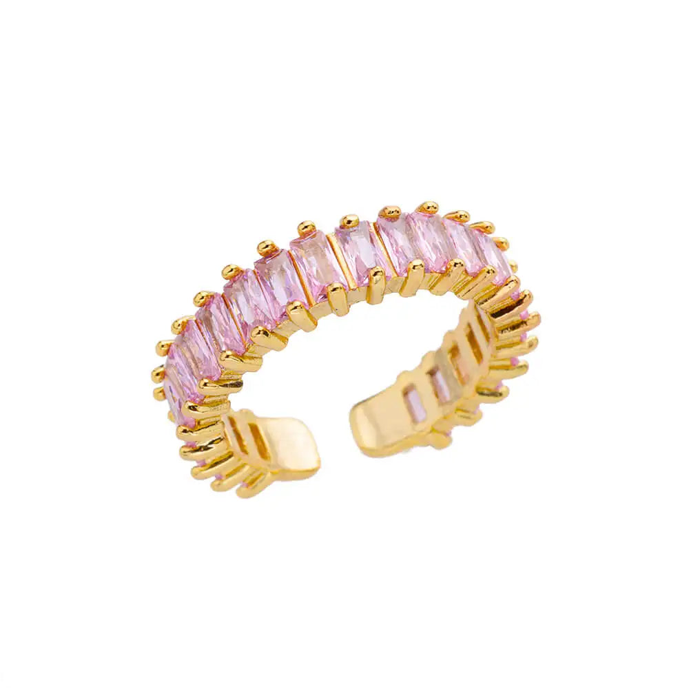Anel Douré ZircãoBanhado a Ouro 18k