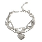 Bracelete Astral Coração Feminino Ouro 18K
