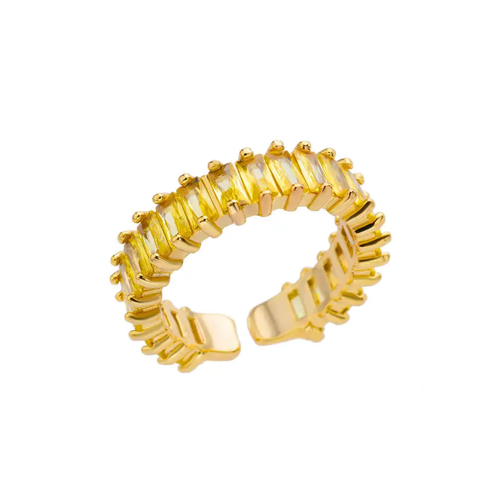 Anel Douré ZircãoBanhado a Ouro 18k