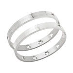 Conjunto Braceletes Estrelas Vazadas em Ouro 18k